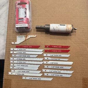 22-Piece Jigsaw Blade & Hole Saw Bundle – Mostly Unbranded (1 Milwaukee